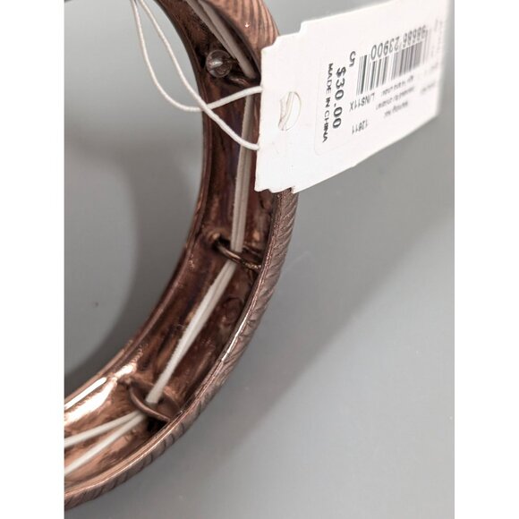 Dana Buchman Green Faux Abalone Copper Tone Bracelet 7" NEW - Picture 5 of 7